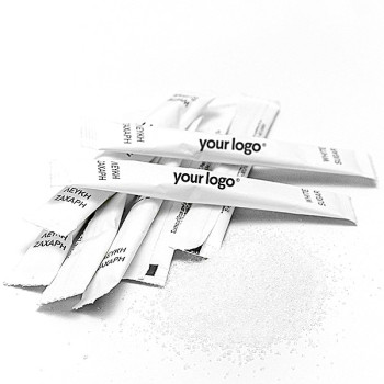 Λευκή κρυσταλική ζάχαρη σε Στικ 4g | Με εκτύπωση του λογοτύπου σας | 1000 τμχ/κιβ