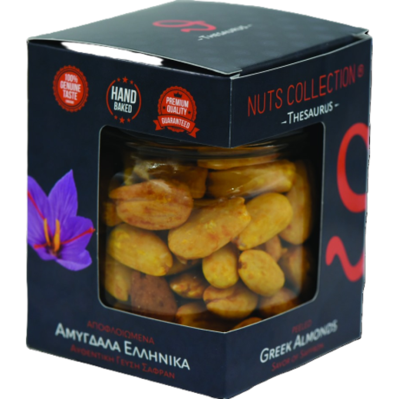 Αμύγδαλα Λευκά Αρωματισμένα με Σαφράν 100g | Thesaurus